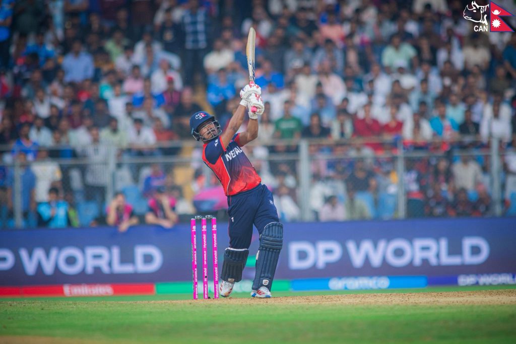 अन्तिम ओभरको तनावमा नेपाल ४ रनले चुक्यो, इंग्ल्यान्डसँग रोमाञ्चक हार