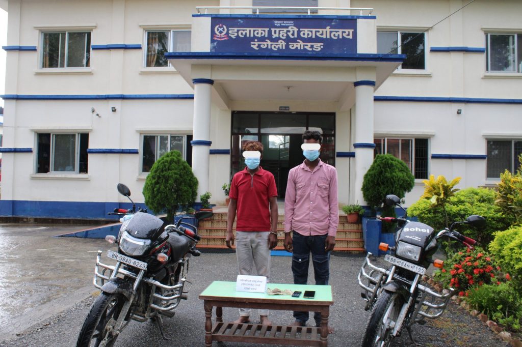 रंगेलीमा १०१ ग्राम खैरो हेरोइनसहित दुई भारतीय नागरिक पक्राउ