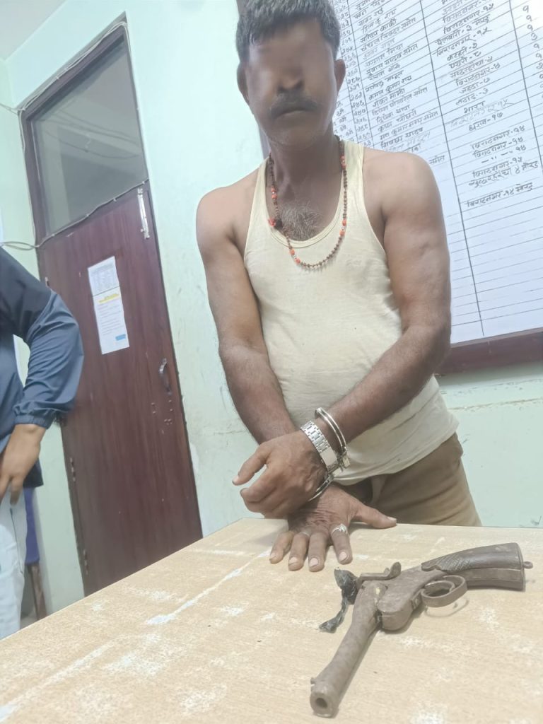 विराटनगरमा कटुवा पेस्तोल र लागूऔषधसहित एक जना पक्राउ